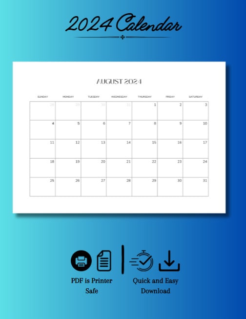 2024 Calendar 2024 Monthly Planner Landscape Beautiful Motivational ...