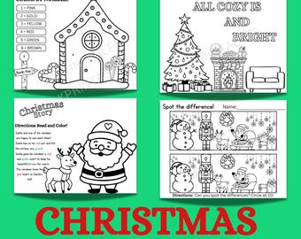 Weihnachts-Aktivitätsblätter für Kinder | Lernmaterialien für die Feiertage zum Ausdrucken (PDF)