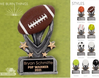 Single Trophy Plate With Engraving - Customizable Award, Plaque, Free Shipping