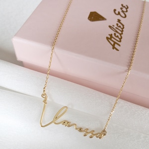 Personalized Name Necklace • Custom Silver Name Necklace • Minimalist Name Necklace • Personalized Gift for Mom&#39;s Birthday • Christmas Gift