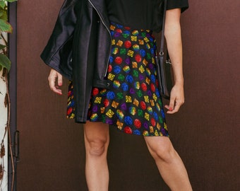Pride Dice Skater Skirts - Pride Flag Dice Skater Skirts - Rainbows - Queer Flags - LGBTQIA - Pride Flags