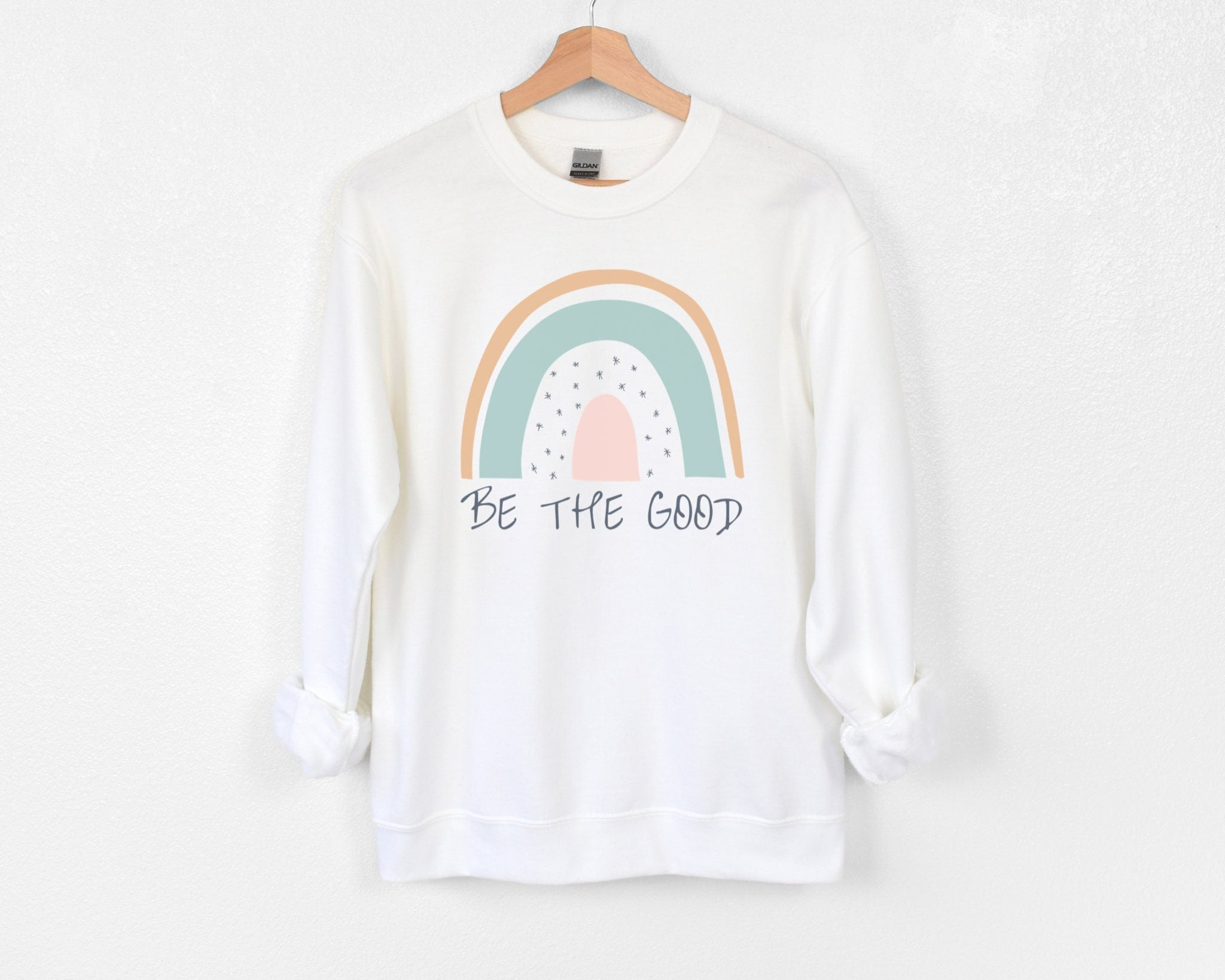 Good vibes deals rainbow sweatshirt