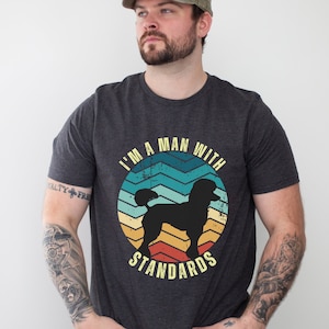 Standard Poodle shirts, Poodle Dad shirt, Boyfriend Gift, or dad,furbaby Funny Dog Dad Tee,Cute Shirt Men's tshirt