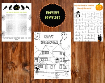 Paquete de 3 juegos de Halloween para niños