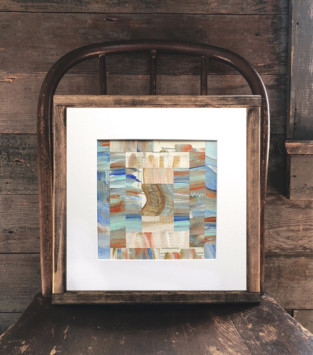 Original Quilt Block Art 12x12 Quilt Art Original Paper Etsy