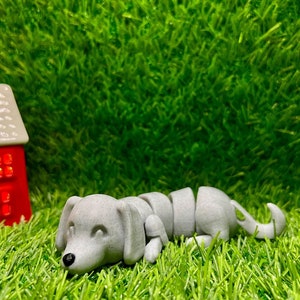 Lazy Dog Fidget Toy - 3D-geprint knikspeelgoed voor honden - Stress, Angstverlichting ADHD-bureauspeelgoed - Cadeau voor hondenliefhebbers - Valentijnsdag