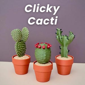 Clicky Cactu - 機械式クリックフィジェットサボテン - 植物フィジェット - ホームデコレーション - 機能的なデスクオーナメント - 触覚フィジェットおもちゃ