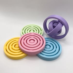 Air Spinner Fidget Toy  - Calming Sensory Fidget Toy for Stress Anxiety Relief ADHD – Gift for Adults - Pastel - Pocket Stim Toy