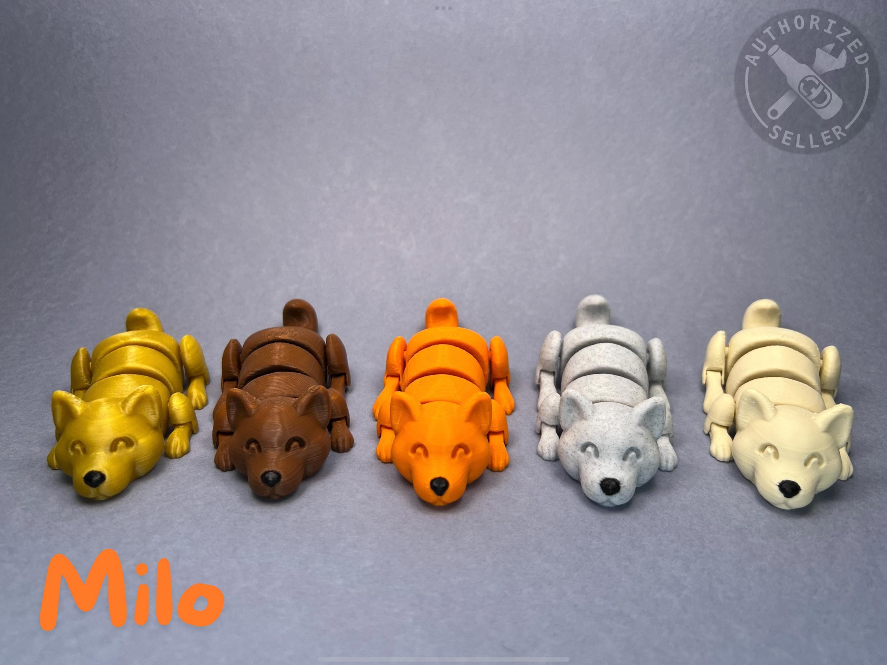 Lazy Dog Fidget Toy - 3D Printed Articulated Dog Fidget Toy – Stress ...