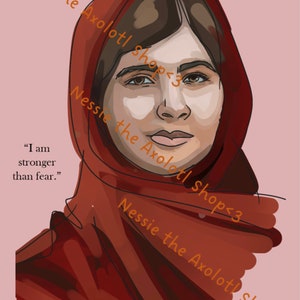 Inspirierende Menschen Digital Print-Malala Yousafzai