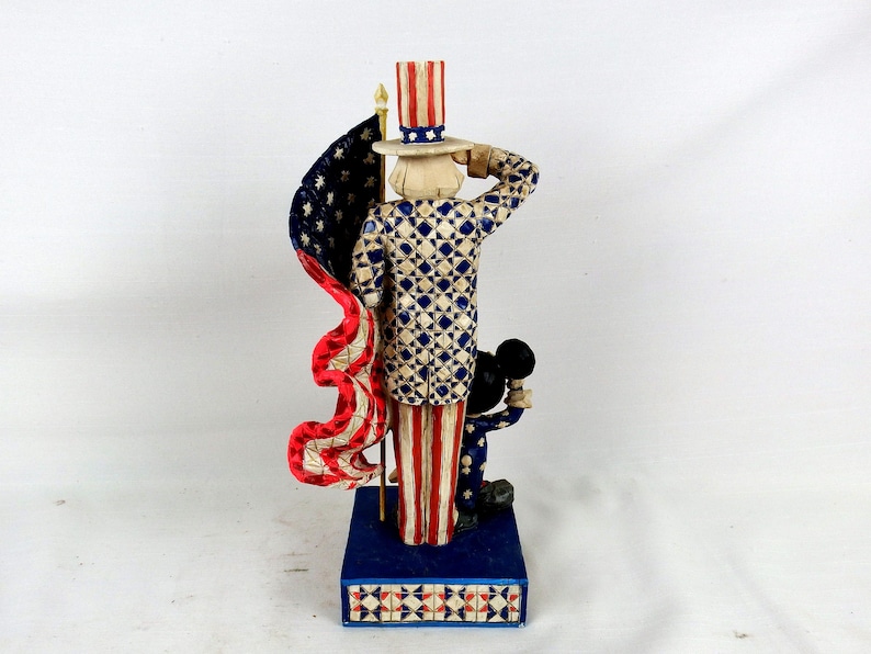 Jim Shore Heartwood Creek Mickey Mouse and Uncle Sam Figurine image 3