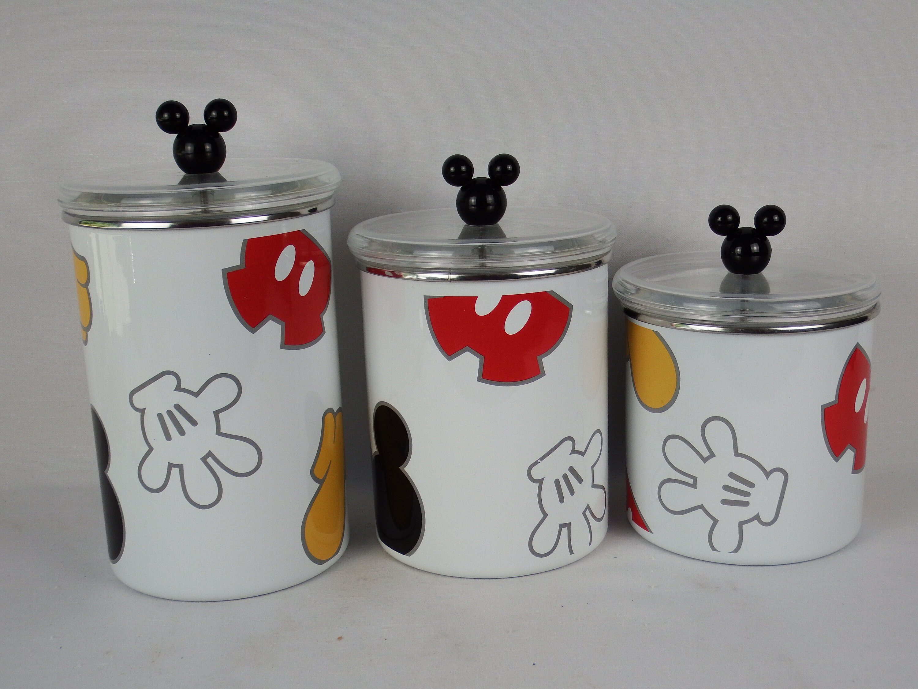 Walt Disney Stainless Steel Set of Kitchen Canister Set, Disney