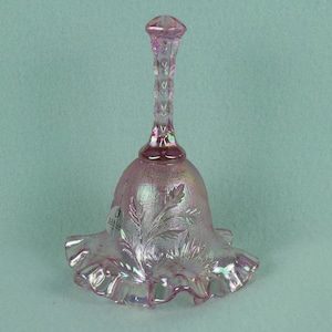 Fenton Art Glass Iridized Transparent Pink Regular-sized Bell, Fenton Bells, Glass Bell, Glass Art, Art Glass, Home Decor, Collectibles