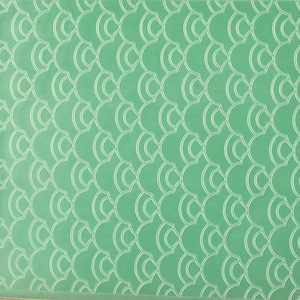 May include: A mint green embossing folder with a repeating scale pattern. The folder has the words "Cuttlebug" and "provo craft" printed on it. The pattern is a series of overlapping, semi-circular shapes.