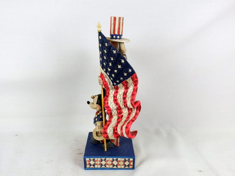 Jim Shore Heartwood Creek Mickey Mouse and Uncle Sam Figurine image 2