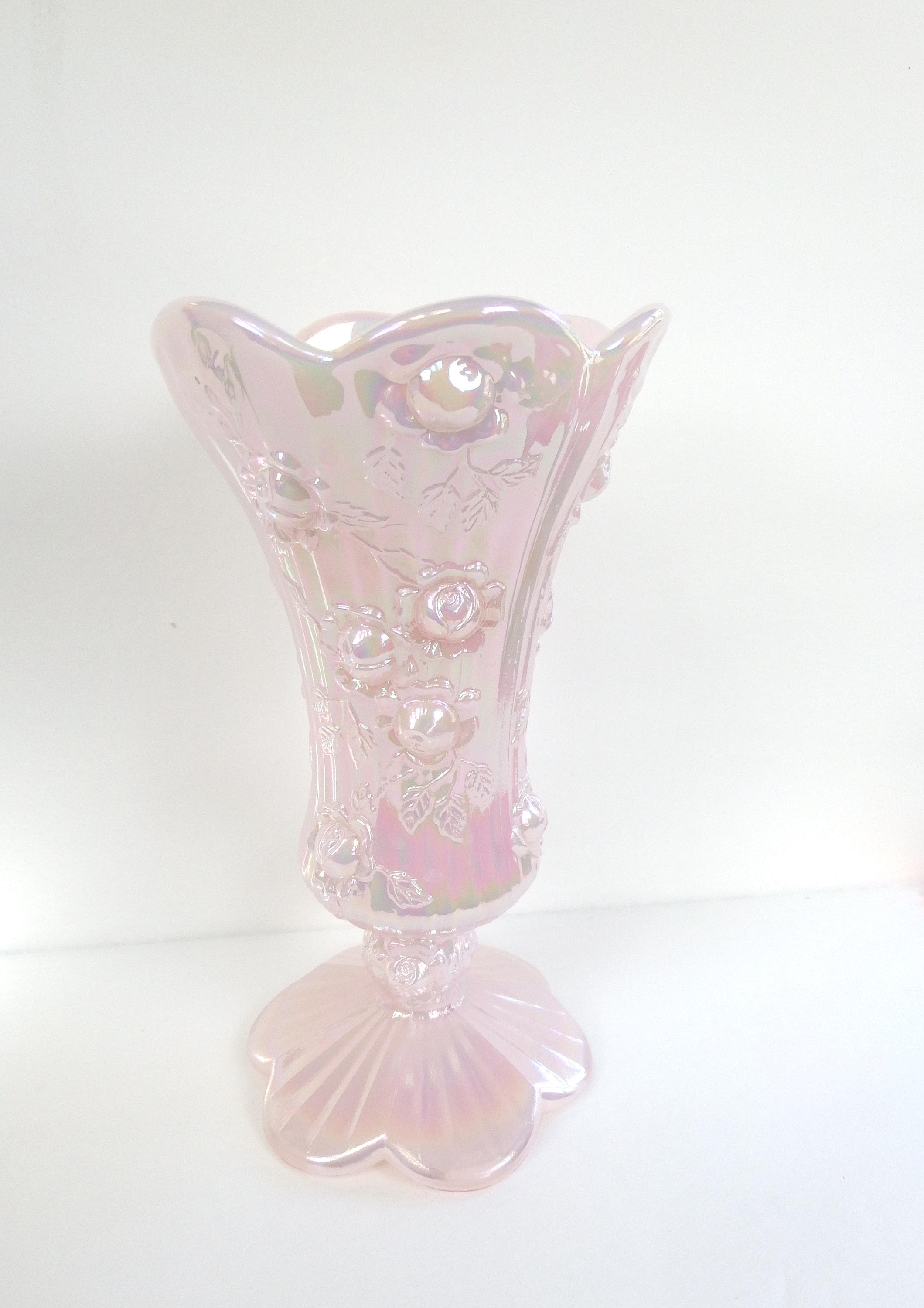 Pink Fenton Vase - Etsy