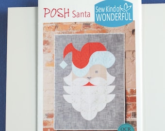 Posh Santa Quilting Pattern Designed by Sew Kind of Wonderful, Sewing, Thread, Scissors, Hobbies, Needle, Art Projects, Sewing Supplies