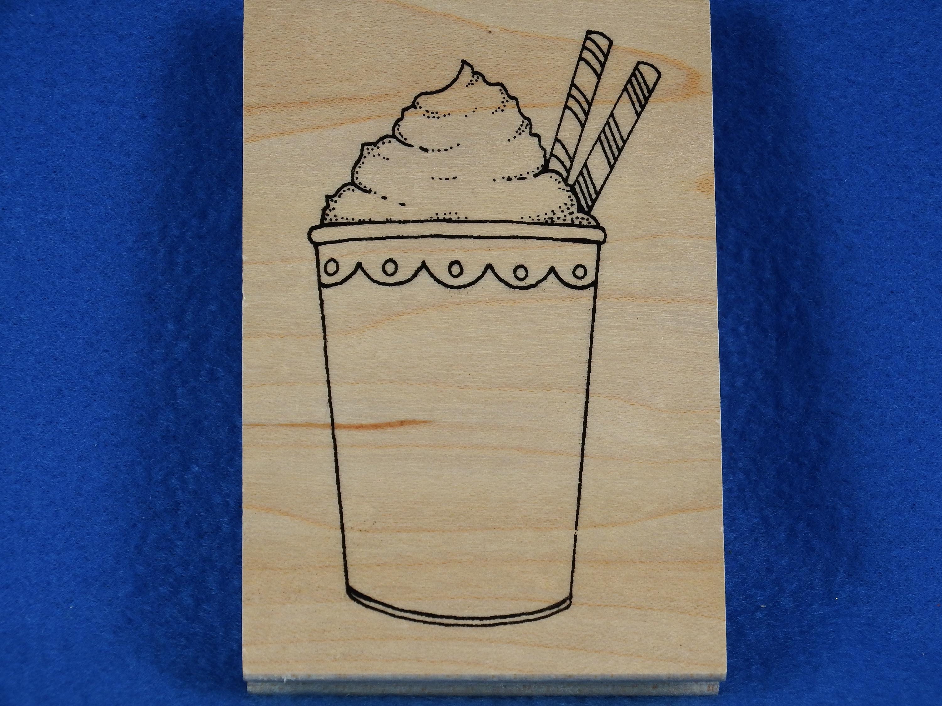 Dessert Milkshake - Laser Cut Out Unfinished Wood Craft Shape FOD18 Dessert Milkshake - Laser Cut Out Unfinished Wood Craft Shape FOD18