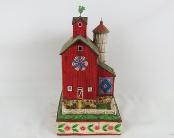 Jim Shore Heartwood Creek 2004 Red Barn Strength and Plenty