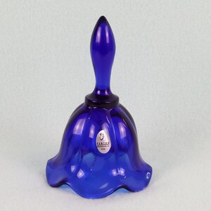 Fenton Art Glass Cobalt Blue Bell, Glass Bell, Collectible Bells, Home Decor, Collectibles, Fenton Bell, Blue Bell