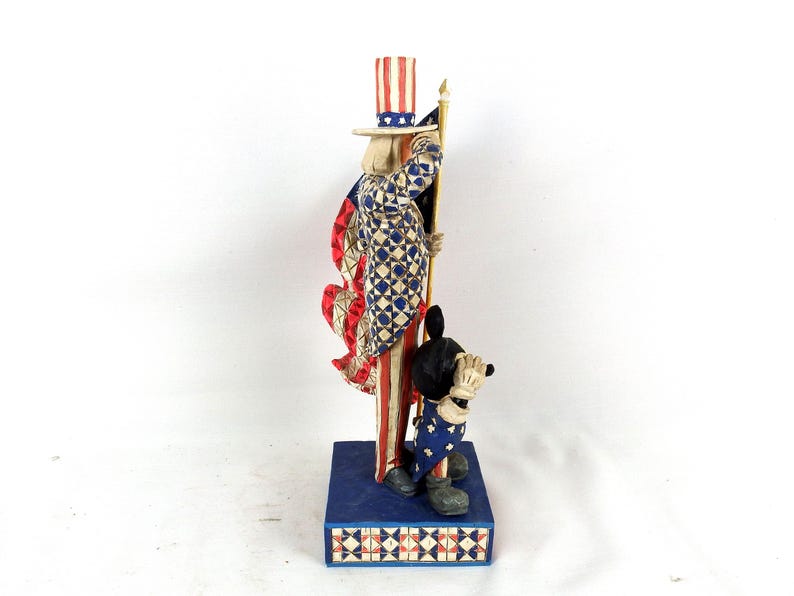 Jim Shore Heartwood Creek Mickey Mouse and Uncle Sam Figurine image 4