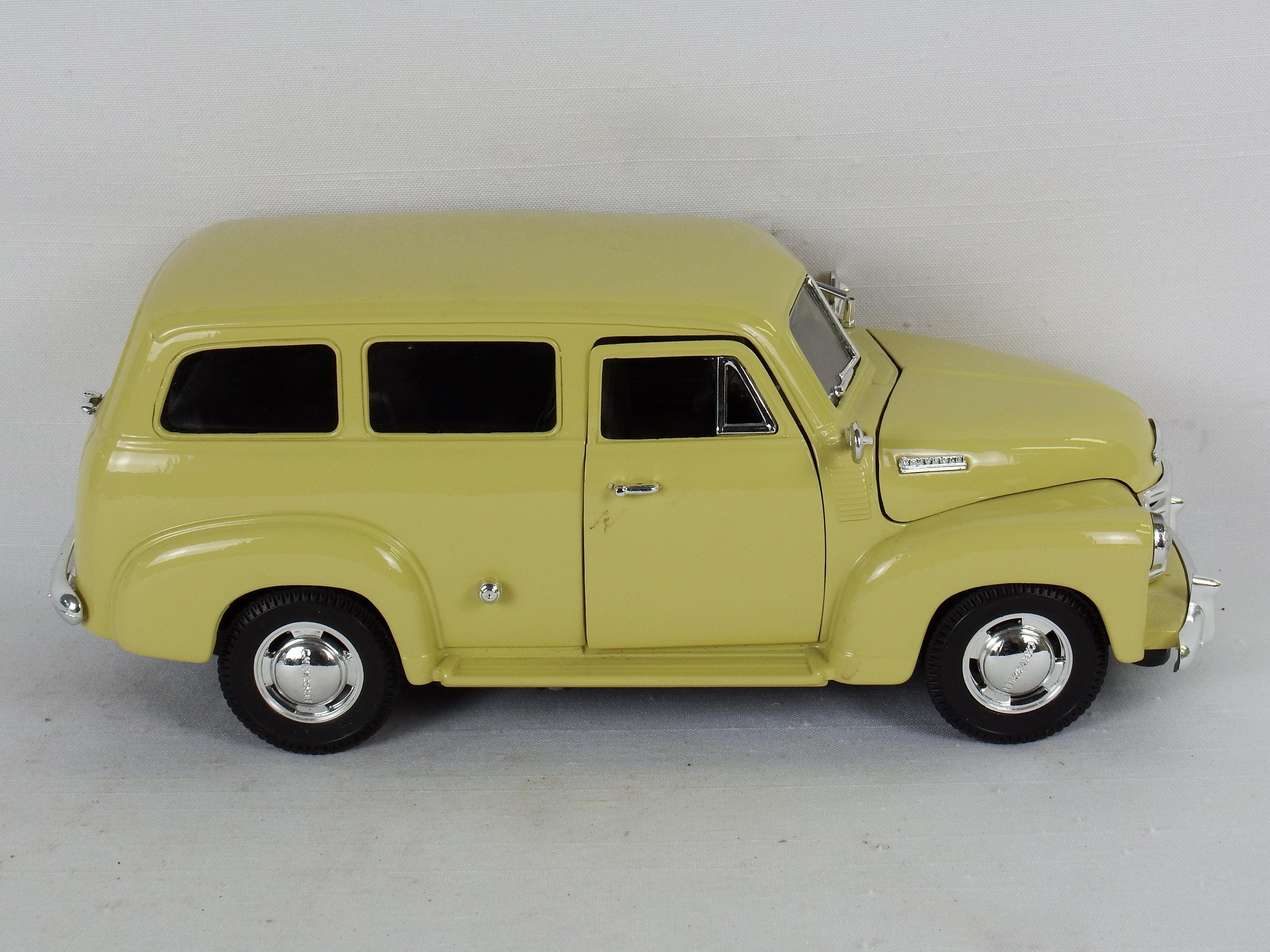 1950 Chevrolet Suburban Die-cast Car, Mira, Yellow (1:18 Scale) - Etsy