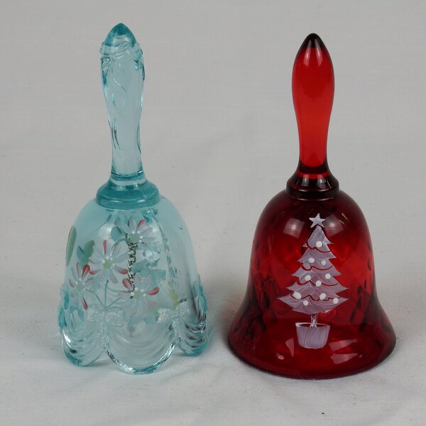 Fenton Christmas Glass Bells Etsy