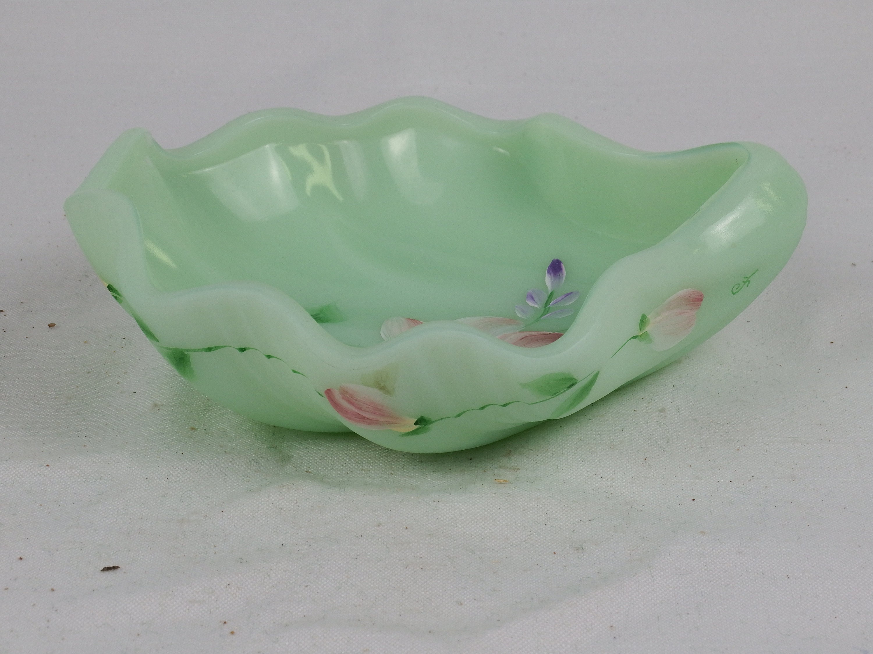 Fenton Art Glass Burmese Lotus Mist RARE Seashell, Frank Fenton, Bill Fenton, Collectibles, Home Decor, Seashells, Glass Shells