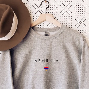 Armenia Sweatshirt, Armenia Crewneck, Armenia Shirt, Armenia Gift, Armenia Flag, Armenian Flag Pullover, Armenia Souvenir, Travel Sweater