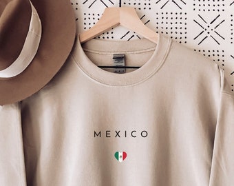 Mexico Sweatshirt, Mexico Crewneck, Mexico Shirt, Mexico Gift, Mexico Flag, Mexico Flag Pullover, Mexico Souvenir, Travel Sweater