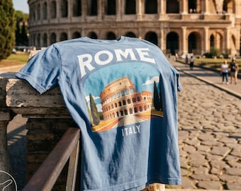Rome Italy Vintage Travel Poster T-Shirt, Comfort Colors Shirt