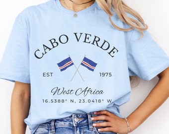 Cabo Verde Flag Pullover, Cape Verde Pride, Unisex Travel Sweater