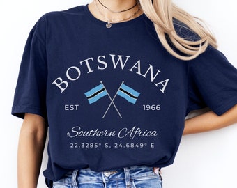 Sweater met vlag van Botswana, uniseks ronde hals