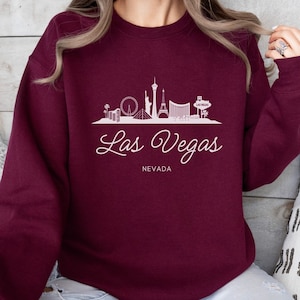 Sudadera de Las Vegas Nevada, camiseta de cuello redondo de Las Vegas Nevada, regalo de recuerdo de vacaciones, suéter de viaje