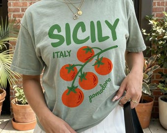 Sicily Italy Pomodoro Tomato Graphic T-Shirt