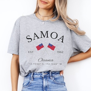 Samoa Cross Flag Pullover Sweatshirt, Samoa Crewneck Shirt, Samoa Travel Gift, Unisex Sweater