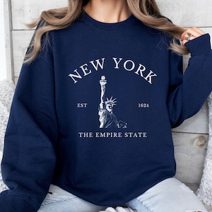 New York Pullover Sweatshirt, New York Pullover, New York Shirt, New York Souvenir Gift, Travel Sweater, The Empire State