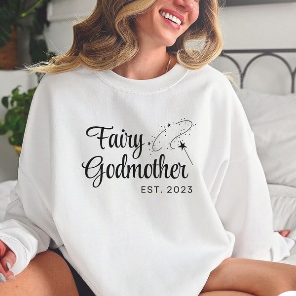 Fairy God Mother Sweatshirt, Custom God Mother Shirt, God Mother Gift, Godmother Proposal Crewneck, Godmother Proposal Sweatshirt