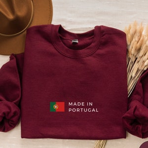 Made in Portugal Sweatshirt, Portugal Hoodie, Portugal Shirt, Portugal Gift, Portugal Flag Pullover, Portugal Souvenir, Unisex Sweatshirt