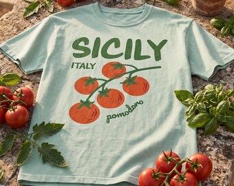 Sicily Italy Pomodoro Tomato Graphic T-Shirt