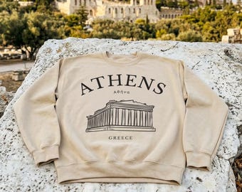 Sudadera de Atenas, Grecia, recuerdo de la Acrópolis, suéter para vacaciones en Grecia