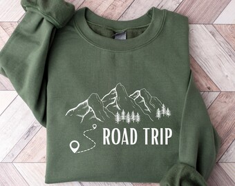 Road Trip Sweatshirt, Mountain Adventure, Travel Gift