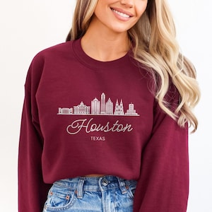 Houston Texas Sweatshirt, Houston TX Pullover, Unisex Sweater