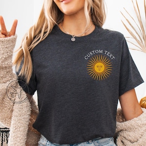 Custom Argentina Shirt, Personlized Argentina Tshirt, Argentine Flag Tee, Argentina Gift, Argentina Travel Souvenir, Sun of May Graphic