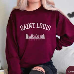 Saint Louis Sweatshirt, Saint Louis Hoodie, Missouri Sweatshirt, Saint Louis Crewneck, Vacation Shirt Gift, Travel Sweater, Souvenir