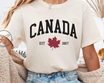 Canadian Pride-T-shirt, T-shirt met esdoornblad, Canada Travel-shirt
