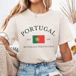Portugal T-Shirt, Portuguese Flag Shirt, Minimalist Portugal Tee, Travel Gift for Portugal Lovers, Cute Country Shirt