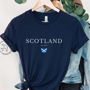 Scotland Shirt, Unisex Scottish T-Shirt, Minimalist Scotland Tee, Scotland Travel Gift, Scottish Pride Souvenir