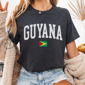 Guyana T-Shirt, Collegiate Guyana Shirt, Guyana Flagge T-Shirt, Guyana Pride Shirt, Unisex Guyanese Shirt