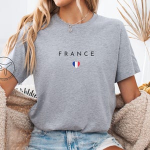 France Flag T-Shirt, French Travel Shirt, Unisex Paris Tee, French Gift for Travelers, Minimalist Country Shirt